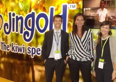 Moreno Armuzzi, Monica Pezzi and Giulia Vaccarecci at the Jingold stand.