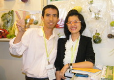 Chung NGOC Hanh with a colleague, Hoang Phat Fruit Company Limited (Vietnam)