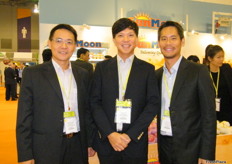 The SunMoon team of Singapore: Gary Luo (Deputy-Chairman), Neo Wei Ming (CEO) and Ivan Chua (Managing Director-Fresh Division)