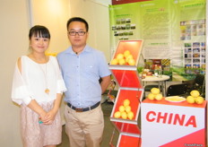 Ms. Liu and Wurong Liao (GM) of Sichuan Province Anyue County Lufeng Lemon Industry Co., Ltd. (China)