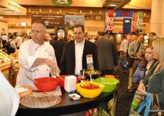 Chef at Melissa's uses exotics to sample for the visitors.