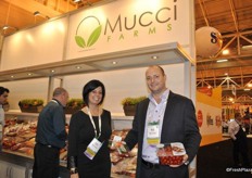 Emily Murracas and Steve Zaccardi from Mucci Farms, they promote their new top seal, which is re-sealable.