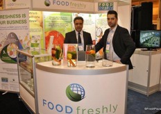 Sukhdev and Benjamin Sing from Food Freshly, a company that provides technology to extend shelf life of Fresh Produce.