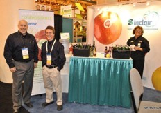 Rick Goddard and Clinton Jeffries of Sinclair promoting their compostable label.