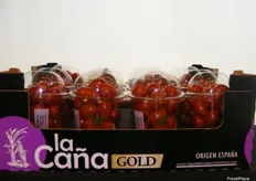 Cherry tomatoes exhibited at the stand of Miguel García Sánchez e Hijos.