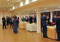 The exhibitors enjoyed a typical Ukrainian meal and... some typical Ukrainian drinks.