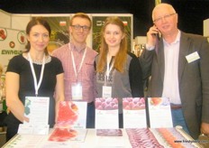 The Ewabis team of Poland: Irina Savchuk, Pawel Napiorkowski, Kristina Burbilovich and Marek Matzec. Ewabis supplies both fresh and frozen fruit and vegetable and concentrated juice.