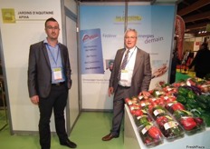 Jaques Loussonand Sylvain Freche in their Les Jardins d'Aquitaine stand.