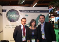 Team in the stand of Cultivar, a Spanish company that imports and exports fruits and vegetables.