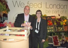 Paul Grimshaw from DDP with Helen Evans at the lovely Covent Gardens Market stand.