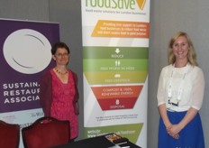 Lisa Bennet and Clare Horrel at Food Save offering solutions on how to minimise food waste.