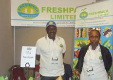 Vianney Kabera and Monique Umutoni from FreshPack, importers of exotics from Rwanda.