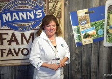 Loori Koster from Mann's Packing Co. had a stand not do sales but to exchange knowledge and experience.