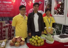 Xinjiang Akesu Zengzeng Fruit Co with their selection of fruit.