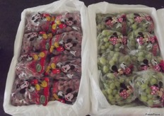 Mickey and Minney mouse also made an appearance on the market, again these grapes big, sweet and seedless.