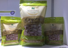 Nichols of Hanford, Ca. had on display its California Roasted Salted Organic Pistachios, available in a variety of sized bags.