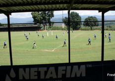 Staff and pupils of Hoërskool Merensky give a demonstration of whip-cracking, to earsplitting effect.