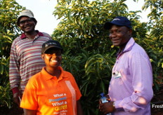 Robert Marowe (Dept Agriculture Vhembe District, Limpopo), Nomuyo Matlala (transformation officer at Subtrop) and Robert Rafonyolodzi (also Dept Agriculture Vhembe District).