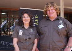 Dr Mary Lu Arpaia of the University of California with Daniel Banai, avocado and mango farmer from Israel.